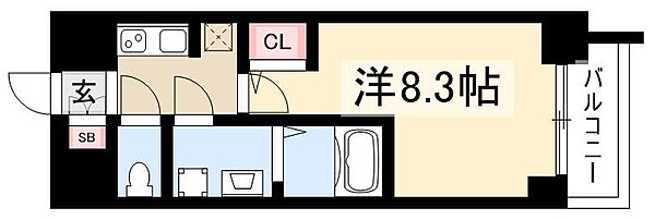 S-RESIDENCE熱田 ｜愛知県名古屋市熱田区横田1丁目(賃貸マンション1K・3階・25.80㎡)の写真 その2