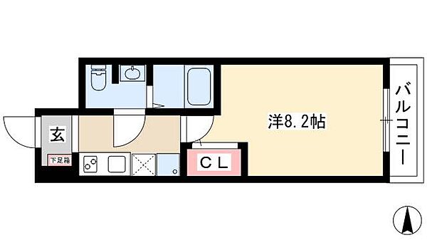 ヴェッセル幅下 ｜愛知県名古屋市西区幅下2丁目(賃貸マンション1K・1階・24.06㎡)の写真 その2