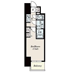 S-RESIDENCE金山三丁目 13階1Kの間取り