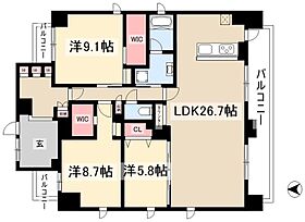 RAXA覚王山  ｜ 愛知県名古屋市千種区姫池通1丁目12番（賃貸マンション3LDK・9階・118.01㎡） その2