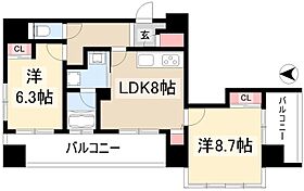 さくらHills NAGOYA WEST  ｜ 愛知県名古屋市中川区八田町106-1（賃貸マンション2LDK・10階・53.77㎡） その2