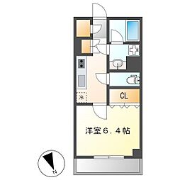 オープンレジデンシア名古屋駅THE COURT 14階1Kの間取り