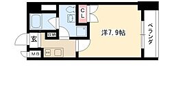 レジデンス金山スクエア(旧名称:プライムアーバン金山) 11階1Kの間取り