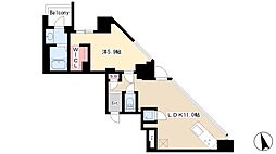 SK　BUILDING-501 3階1LDKの間取り