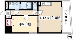 La Facade 3階1LDKの間取り