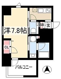 GRAND　ESPOIR　東桜 9階1Kの間取り