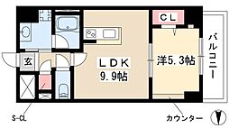 ＲＥＳＩＤＥＮＣＥ丸の内七間町 10階1LDKの間取り