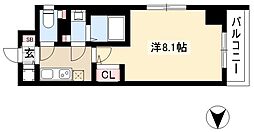 エスプレイス上前津レガシー 8階1Kの間取り