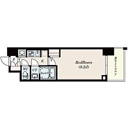 La Douceur黒川 11階1Kの間取り