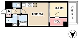 BMG RESIDENCE 2階1LDKの間取り