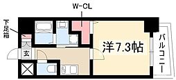 S-RESIDENCE今池駅前 6階1Kの間取り