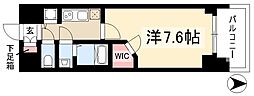 プレサンス栄ライズ 7階1Kの間取り