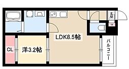 REGALEST　S.FLOWER中村公園 1階1LDKの間取り