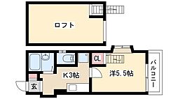 ＴＫロイヤルコーポ 1階1Kの間取り