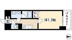 ベル・リトモ 3階1Kの間取り