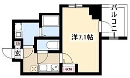 エスプレイス上前津レガシー 6階1Kの間取り