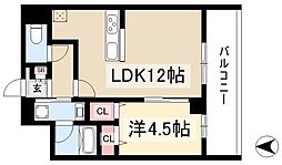 Flair丸の内(フレア丸の内) 11階1LDKの間取り