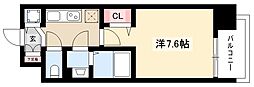 プレサンス名古屋STATIONディーヴァ 2階1Kの間取り