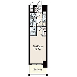 S-RESIDENCE鶴舞II 3階1Kの間取り