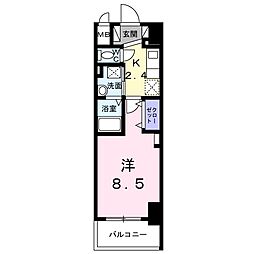 名古屋市中川区福住町マンション 1Kの間取図画像