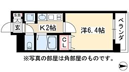 プレサンス大須観音駅前サクシード 1Kの間取図画像