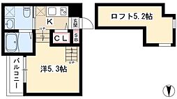 COURAGE 1Kの間取図画像