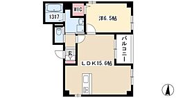 ラフォルテ 1LDKの間取図画像
