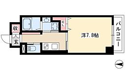 メゾンミール 1Kの間取図画像