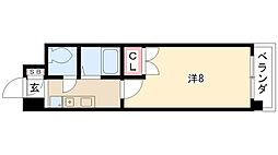 メゾンオランジェ渡辺 1Kの間取図画像