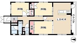 ビラ三秀上前津 3LDKの間取図画像