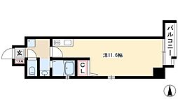 HF名駅北レジデンスEAST ワンルームの間取図画像