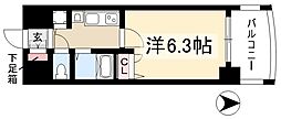 プレサンス大須観音駅前サクシード 1Kの間取図画像