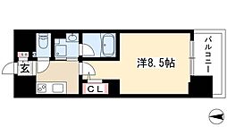 セレニティー大須 1Kの間取図画像