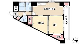 Medio18 2LDKの間取図画像