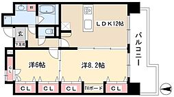 C.P.Pure1608 2LDKの間取図画像