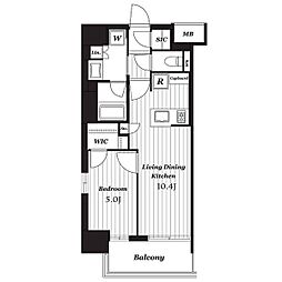 オープンレジデンシア今池 1LDKの間取図画像