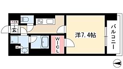 エディアン千種 1Kの間取図画像