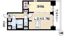 プレサンス上前津グレース 1LDKの間取図画像