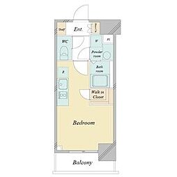 デュオフラッツ鶴舞 ワンルームの間取図画像