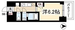 プレサンスザ大須観音 1Kの間取図画像