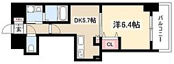 エステムプラザ名古屋駅前プライムタワー 1DKの間取図画像