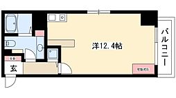 アルドゥ6 ワンルームの間取図画像