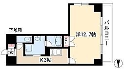BSRESIDENCESAKAE 1Kの間取図画像