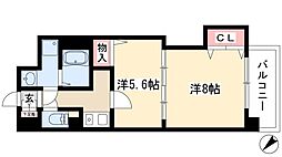 セントラル名古屋 1DKの間取図画像