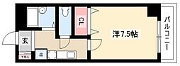 カーサ児玉 1Kの間取図画像
