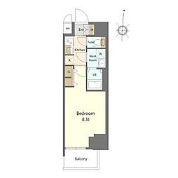 S-RESIDENCE高岳bresa(ブレサ) 1Kの間取図画像