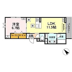 GRAND D-ROOM大秋 1LDKの間取図画像