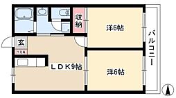 レジェンド幸和 2LDKの間取図画像
