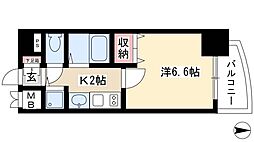 プレサンス大須観音駅前サクシード 1Kの間取図画像