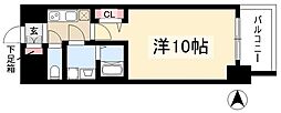 プレサンス上前津プレス 1Kの間取図画像